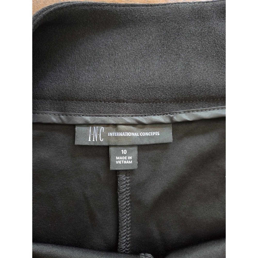 NWT INC 10 High Rise Side Zip Black Pants 127705 - Picture 5 of 5